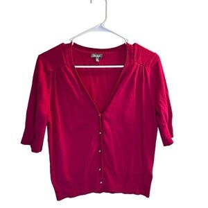 Neiman Marcus Pink Half Sleeved Cardigan with Buttons- Size M